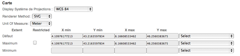 App map configuration